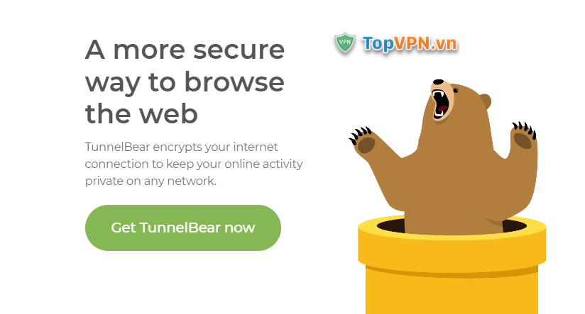 TunnelBear – VPN nhiều vị trí máy chủ