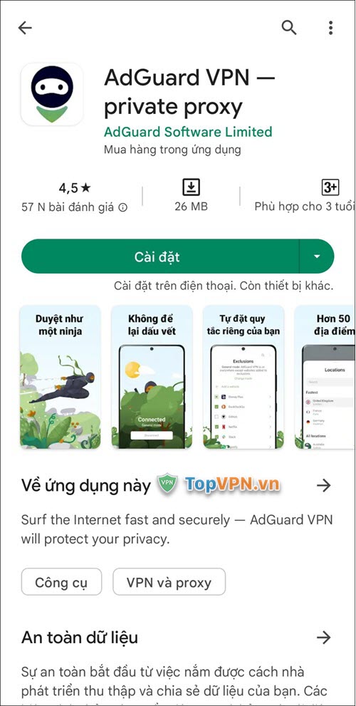 Ứng dụng AdGuard VPN