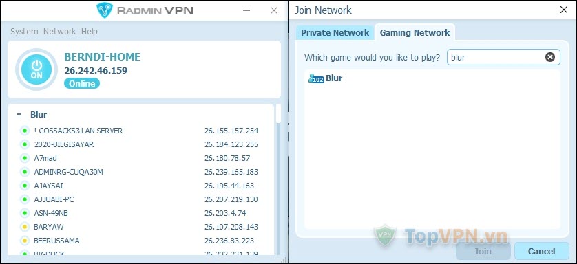 Radmin VPN là một mạng riêng ảo (VPN) - giúp cho kết nối Internet của bạn được bảo mật